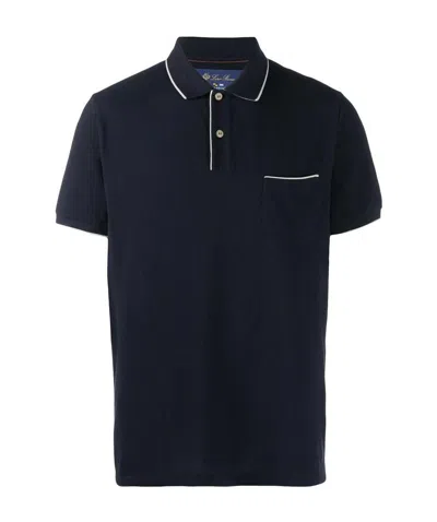Loro Piana Regatta Short-sleeved Polo Shirt In Navy Blue