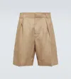 LORO PIANA REINGA LINEN BERMUDA SHORTS