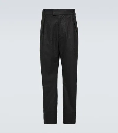 Loro Piana Reinga Wool And Cashmere Straight Pants In Grey