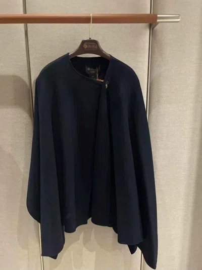 Loro Piana Renata Cape Cloak In Black