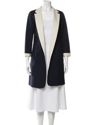 Pre-owned Loro Piana Reverisble Coat In Blue