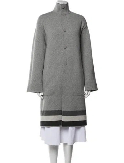 Pre-owned Loro Piana Reversible Baby Cashmere Coat In Grey