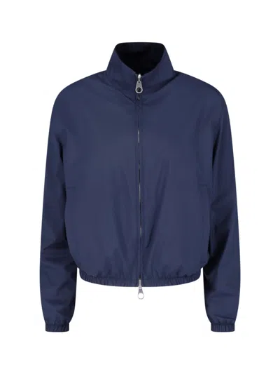 Loro Piana Reversible Bomber Jacket "windmate®" In Blue