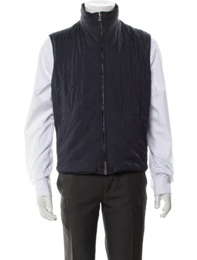 Pre-owned Loro Piana Reversible Storm System Cashmere Vest In Blue