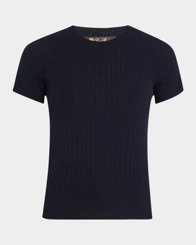 Loro Piana Rib Cashmere Baby T-shirt In Multi