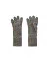 Loro Piana Rib Cashmere Gloves In Gray