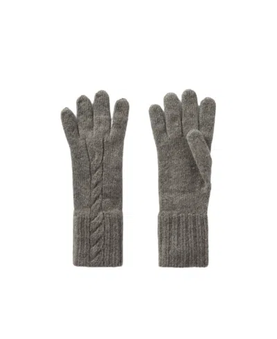 Loro Piana Rib Cashmere Gloves In Gray