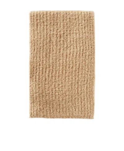 Loro Piana Rib Knitted Scarf In Nude