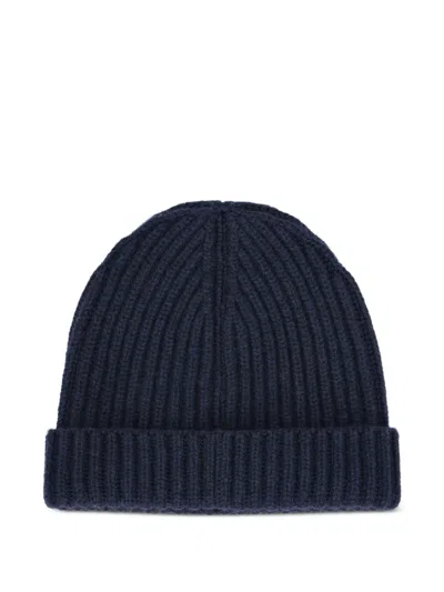 Loro Piana Ribbed Cashmere Beanie In Blue