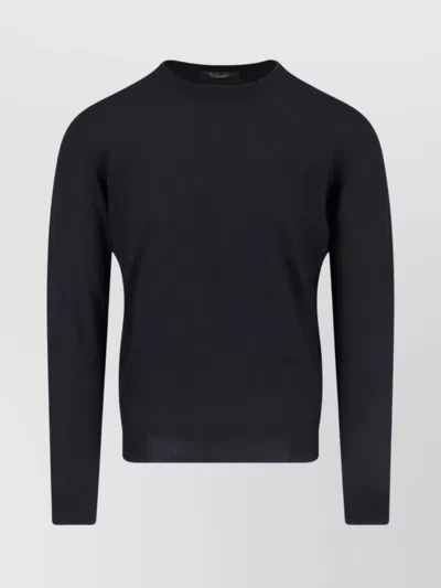 LORO PIANA RIBBED CREWNECK SWEATER WITH LONG SLEEVES