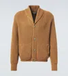 Loro Piana Ribbed-knit Cashmere Cardigan In Camel Oasis Melange