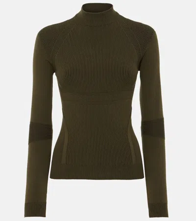 Loro Piana Ribbed-knit Silk-blend Sweater In Green