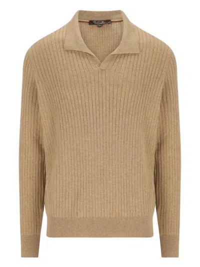 Loro Piana Ribbed-knit Sweater In Neutral