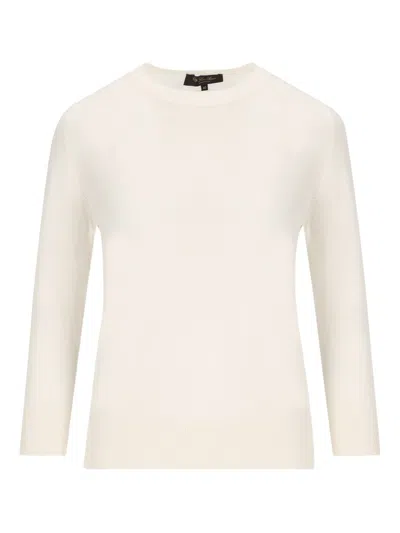 Loro Piana Ribbed Sweater In Neutral
