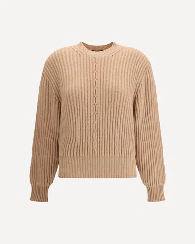 Loro Piana Ribbed Sweater In Sand