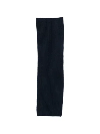 Loro Piana 골지 니트 스카프 In Black
