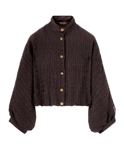 Loro Piana Right-collar Casual Jacket In Black