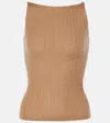 Loro Piana Rimella Cable-knit Cashmere And Silk Top In Brown