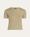 Loro Piana Rimella Cable-knit Crewneck Sweater In Dried Taragon