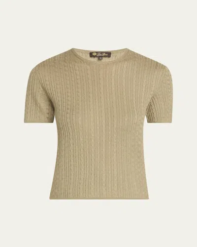 LORO PIANA RIMELLA CABLE-KNIT CREWNECK SWEATER