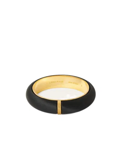 Loro Piana Ring Bracelet In Black/gemstone Sun Gold