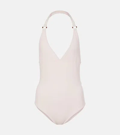 Loro Piana Ring Marine Halterneck Swimsuit In Sacora