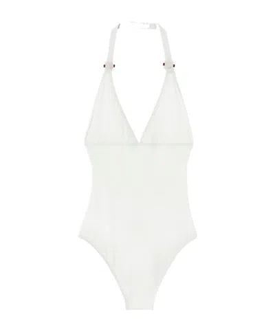 Loro Piana Ring Marine One-piece Swimsuit In White