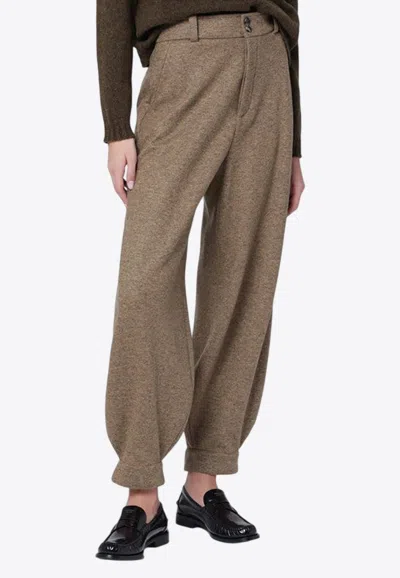 Loro Piana Rio Bodro Cashmere Pants In Brown