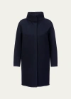 Loro Piana Roaden Baby Cashmere Coat In Navy