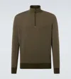 Loro Piana Roadster Cashmere Half-zip Sweater In Green