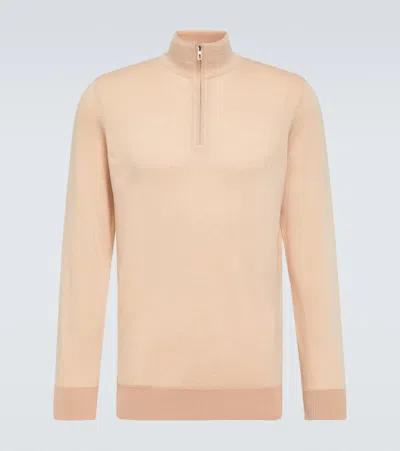 Loro Piana Roadster Cashmere Half-zip Sweater In Pink