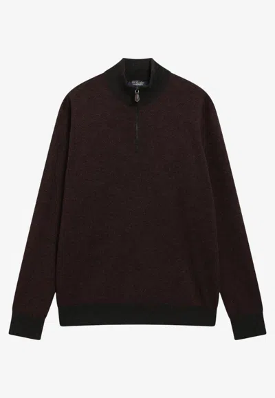 Loro Piana Roadster Cashmere Sweater In Burgundy