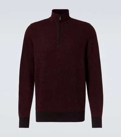 Loro Piana Roadster Mezzocollo Cashmere Sweater In Dark Maple