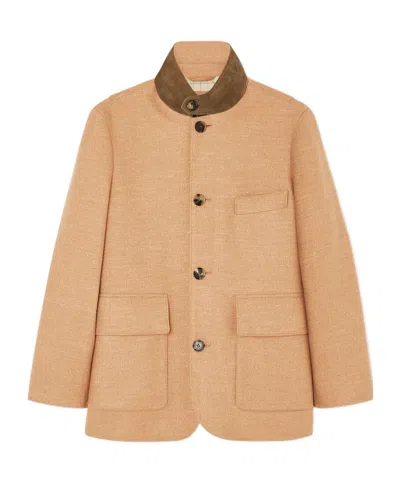 Loro Piana Roadster Mini Jacket In Sunlit Sand Melange