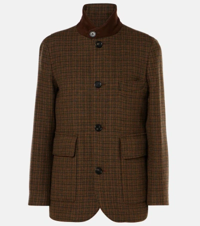 Loro Piana Roadster Wool, Cashmere, And Mohair Jacket In Braun
