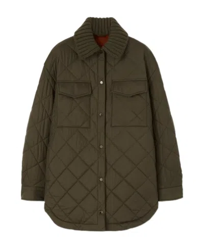 Loro Piana Rocar Diamond-shaped Quilted Casual Jacket In Green
