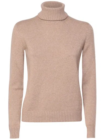 Loro Piana Roll-neck Cashmere Jumper In Brown