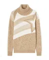 Loro Piana Roll-neck Knitted Jumper In Nude