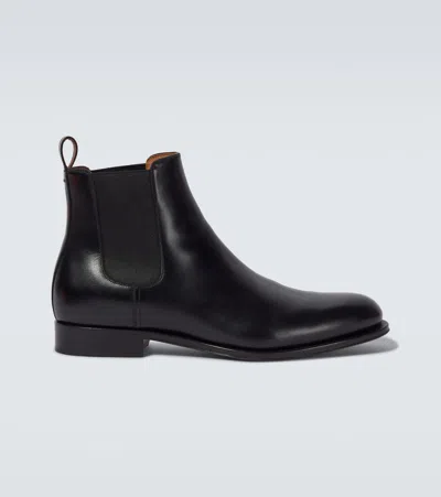Loro Piana Rory Walk Leather Chelsea Boots In Black
