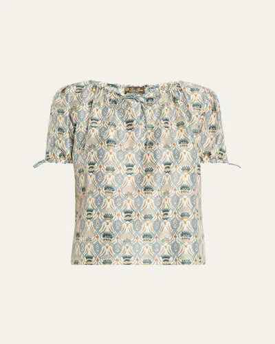 Loro Piana Rose Cardo Veneziano Printed Silk Shirt