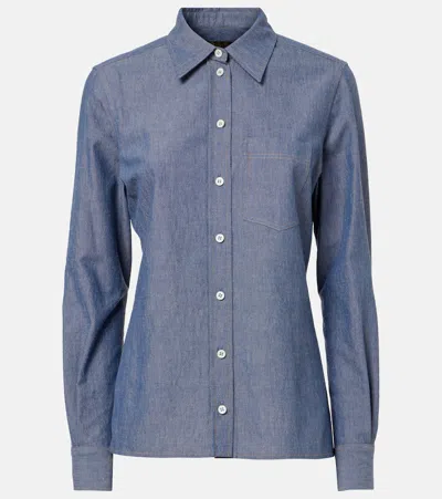 Loro Piana Roslyn Chambray Shirt In Blue