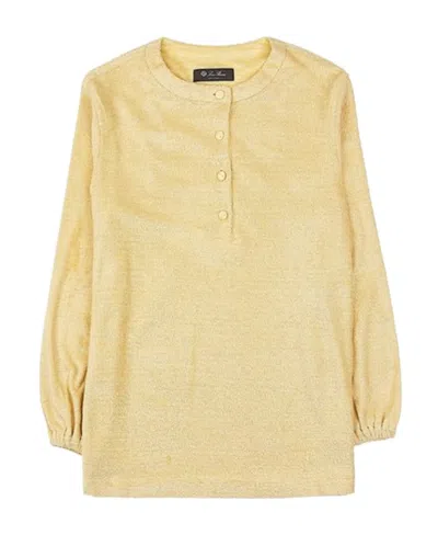 Loro Piana Round-collar And Long-sleeved Sweater In Nude