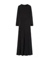 Loro Piana Round-collar Long-sleeved Dress In Black