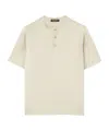 Loro Piana Round-collar Short-sleeve Sweater In Apple Tree Color