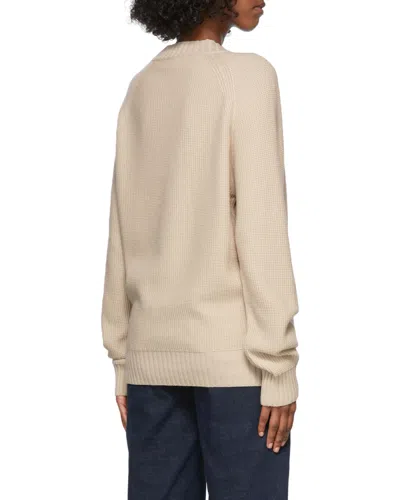 Loro Piana Round-neck Knitted Pullover In Beige