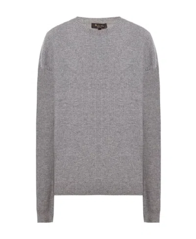 Loro Piana Round Neck Sweater In Gray