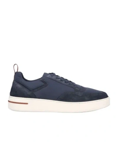 Loro Piana Round-toe Lace-up Sneakers In Black