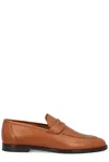 Loro Piana Sergio Leather Penny Loafers In Brown