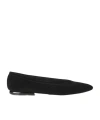 Loro Piana Primula Suede Ballerina Flats In Black