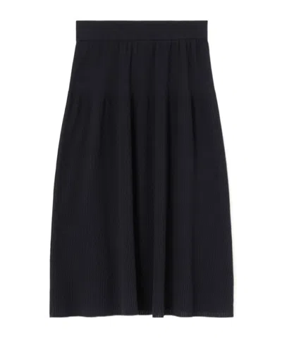 Loro Piana Royal Lightness Skirt In Navy Blue
